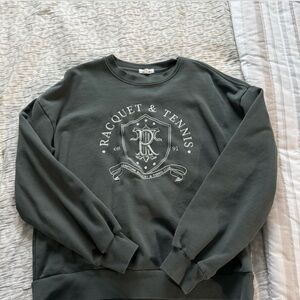 Garage Green Crew Neck Sweater